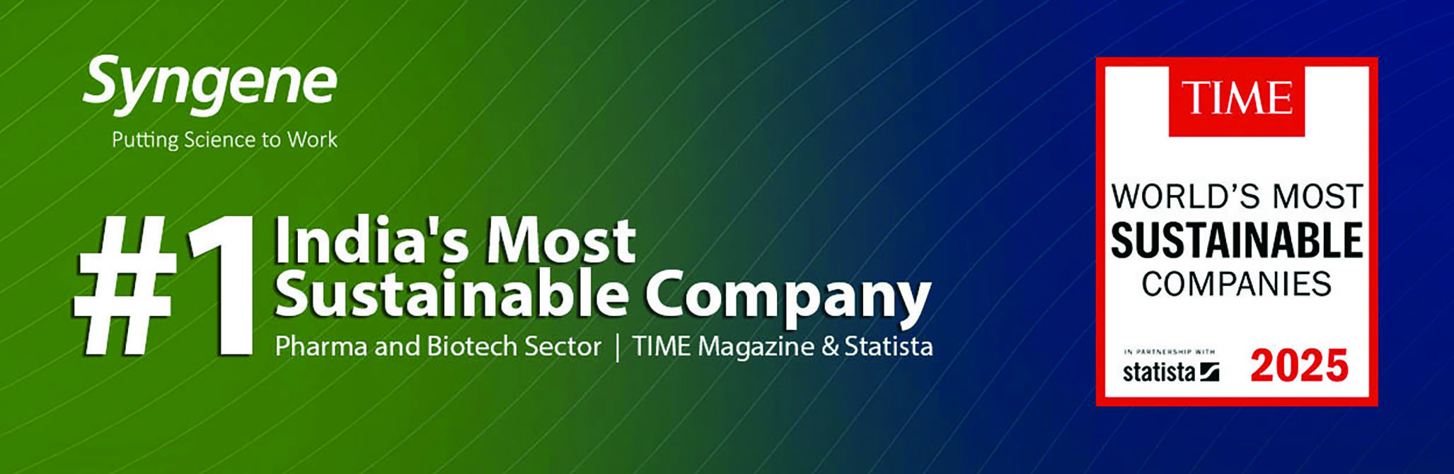 #1 India's Most Sustainable Company — TIME Magazine & Statista